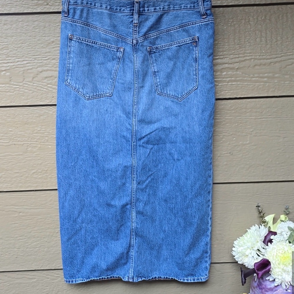 Madewell Denim Mid-Rise Maxi Skirt in Pratt Wash 30 10 - Picture 8 of 12